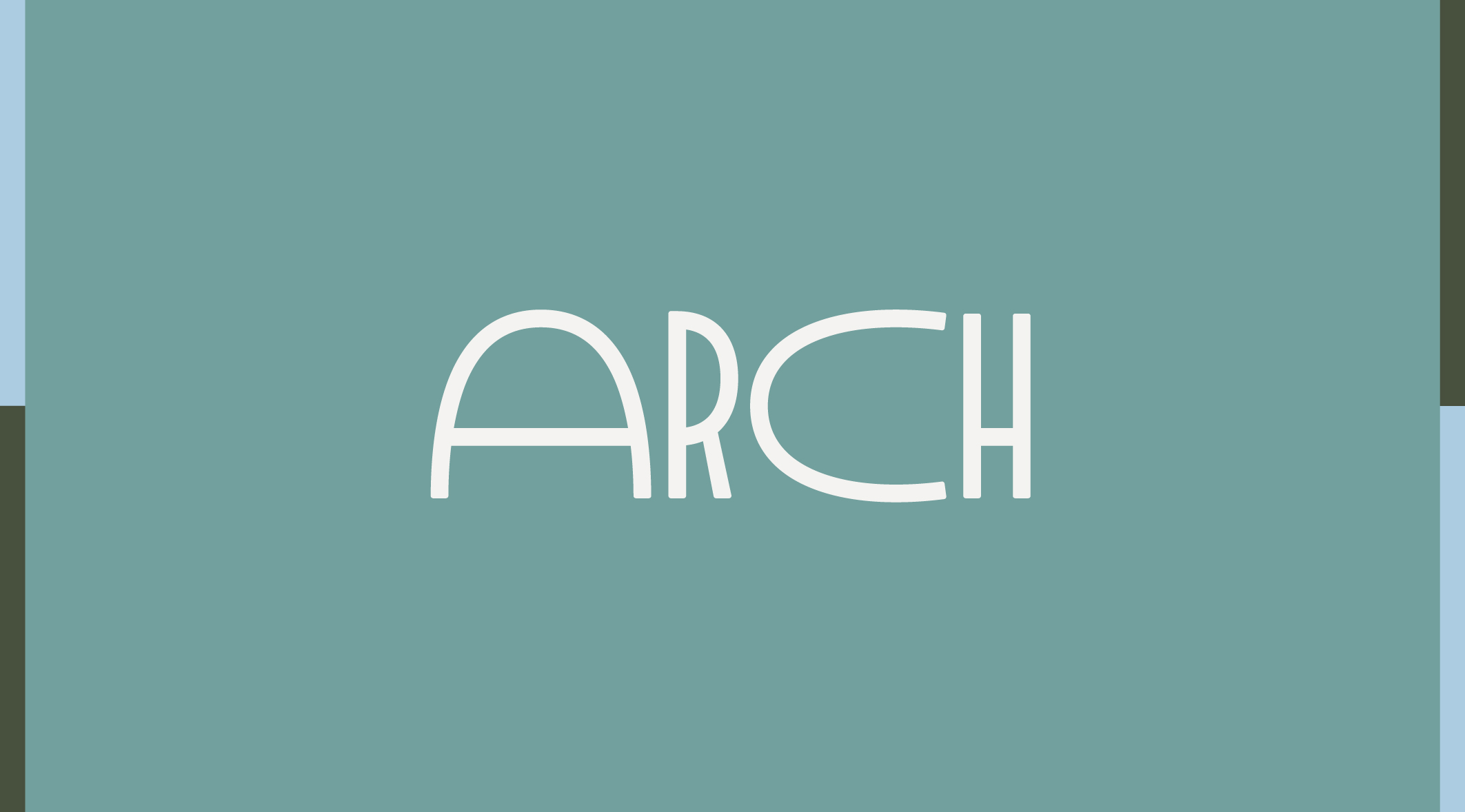 Arch Spatial Design logotype with custom letterforms