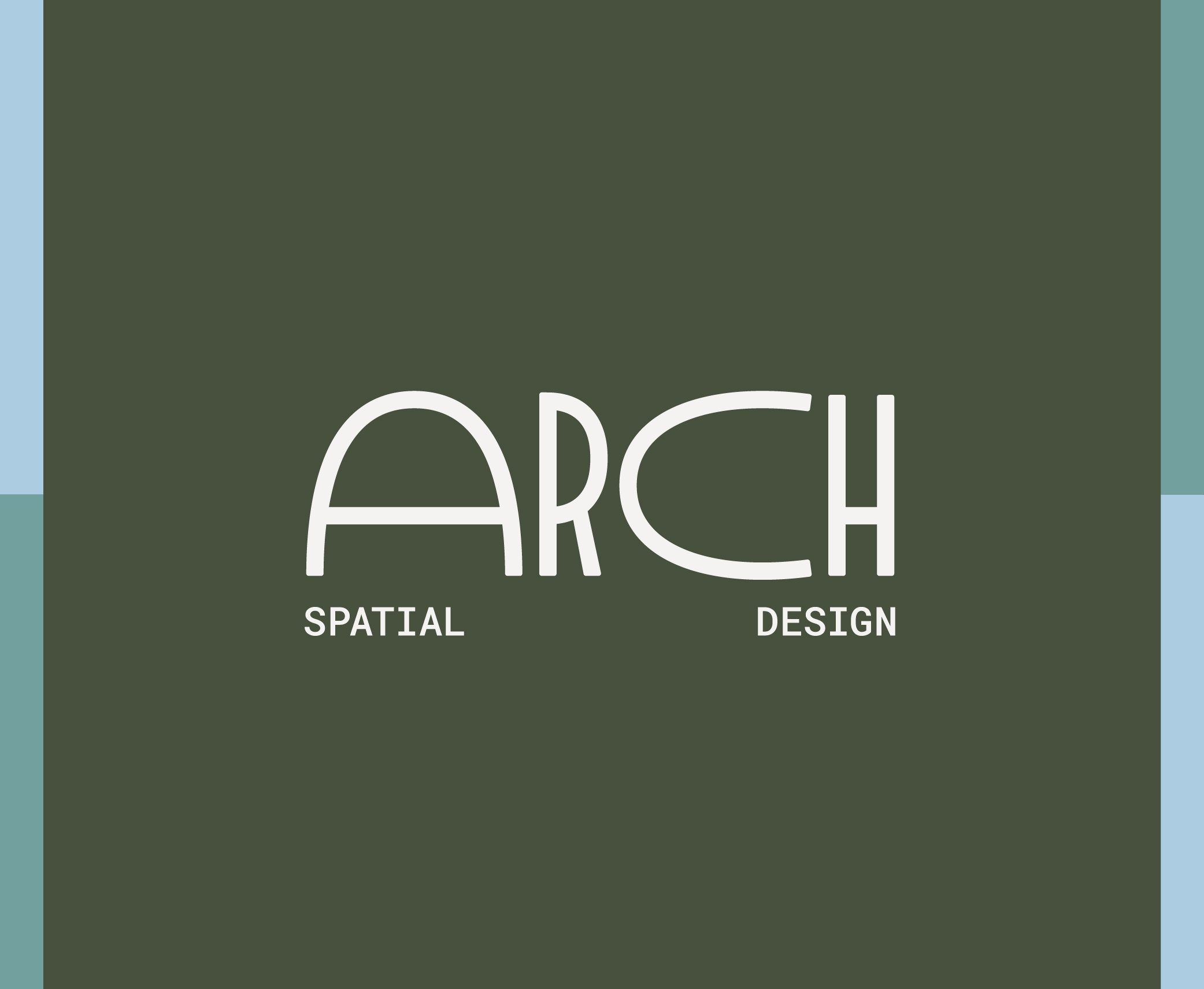 Typographic logo design for the interior and landscape design studio 'ARCH'