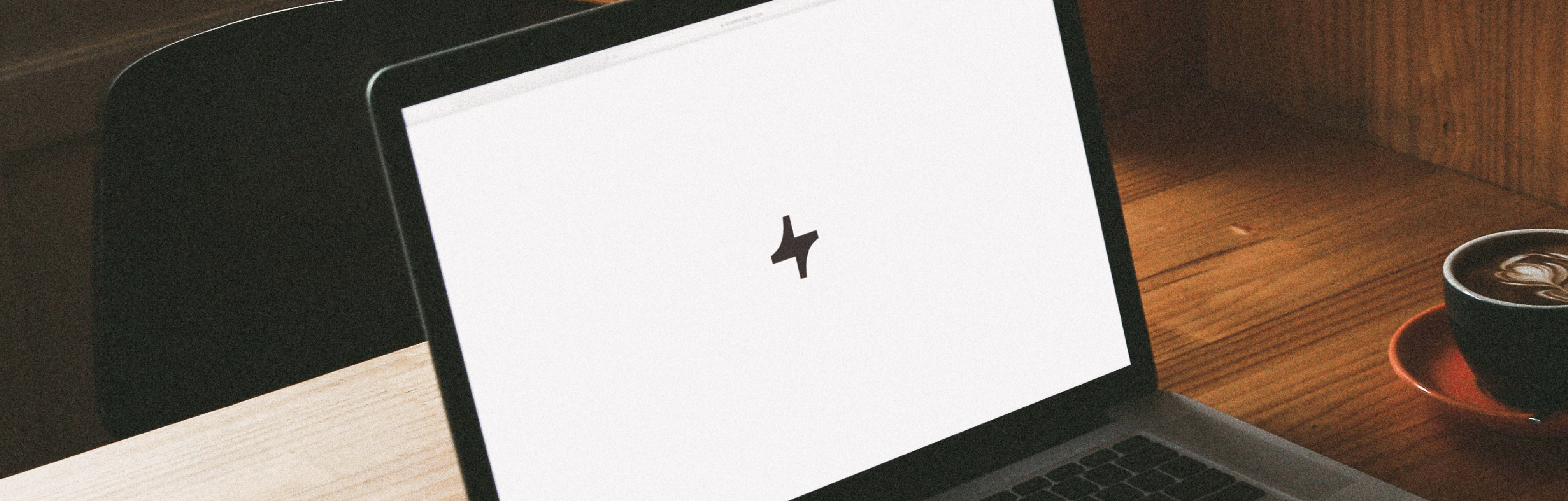 Radical custom favicon symbol on laptop screen