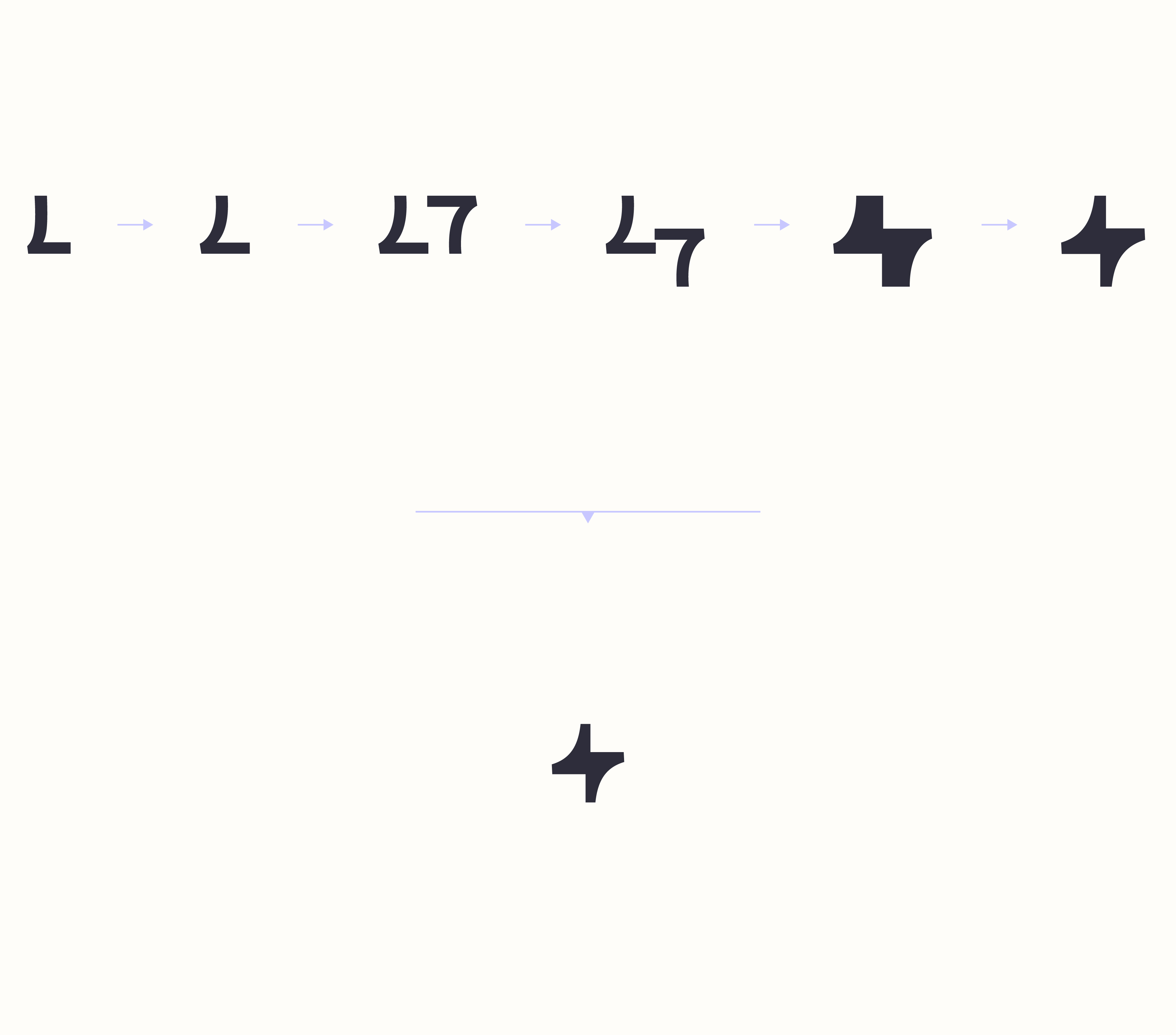Radical favicon evolution sequence from L letterform to final geometric mark